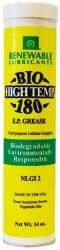 Renewable Lubricants - 14 oz Cartridge Biobased Extreme Pressure Grease - Green, Extreme Pressure & High Temperature, 285°F Max Temp, NLGIG 2, - All Tool & Supply