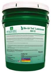 Renewable Lubricants - 5 Gal Pail, ISO 32, Air Tool Oil - -22°F to 250°, 29.33 Viscosity (cSt) at 40°C, 7.34 Viscosity (cSt) at 100°C, Series Bio-Air - All Tool & Supply