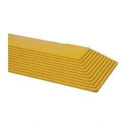 Wearwell - 39" Long x 3" Wide x 5/8" Thick, Anti-Fatigue Modular Matting Ramp Edge - Female, Yellow, For Dry & Wet Areas, Series 572 - All Tool & Supply