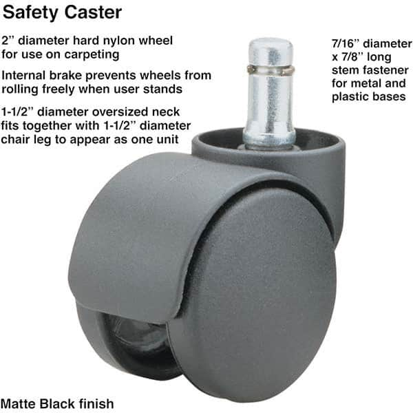 Master Caster - Cushions, Casters & Chair Accessories Type: Caster Set For Use With: Office and Home Furniture - All Tool & Supply