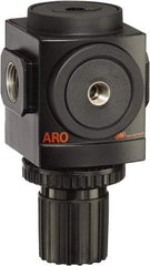 ARO/Ingersoll-Rand - 3/8 NPT Port, 179 CFM, Aluminum Standard Regulator - 0 to 140 psi Range, 250 Max psi Supply Pressure, 1/8" Gauge Port Thread, 3.15" Wide x 5.472" High - All Tool & Supply