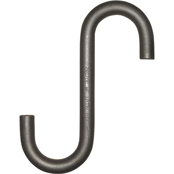 Peerless Chain - Trade Size 3/4", 2-1/4" Opening, Alloy Steel Shot Blasted/Rust Inhibitor S-Hook - 1,750 Lb Capacity, 3/4" Wire, 8-1/4" OAL - All Tool & Supply