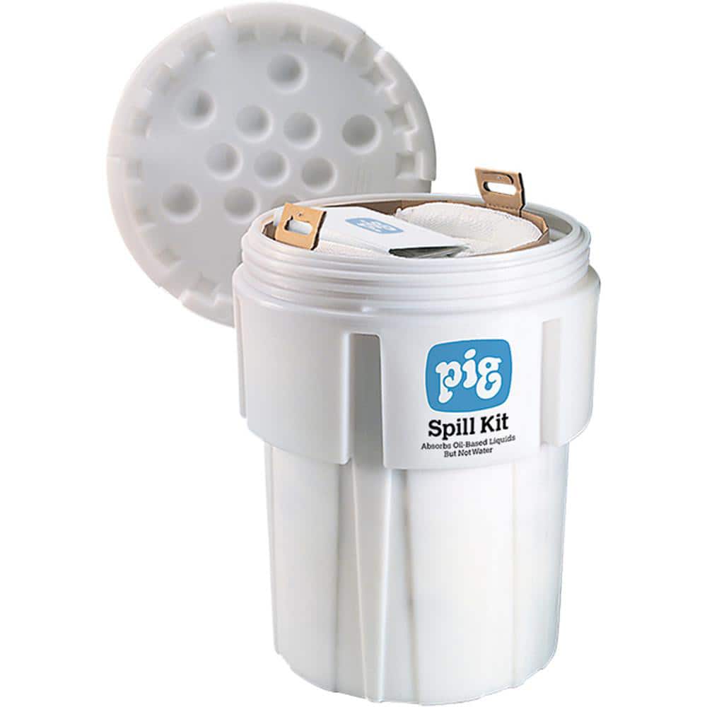 Spill Kits; Kit Type: Oil Based Liquids Spill Kit; Container Type: Overpack; Absorption Capacity: 39 gal; Color: White; Portable: No; Capacity per Kit (Gal.): 39 gal