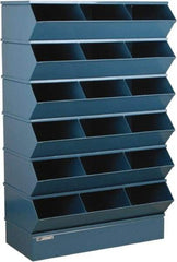 Stackbin - 6 Bin, Shelving Unit with Openings & Base - 37" Wide x 63" High - All Tool & Supply