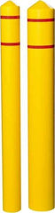 Eagle - 5-1/4" Wide x 5-1/4" Deep x 56" High, 4" Bumper Post Sleeve - Yellow, HDPE, 4 Lb, Smooth Surface - All Tool & Supply