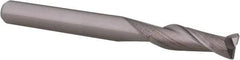 Accupro - 3/16", 2 Flute, Single End, Solid Carbide, 0.015" Corner Radius End Mill - 2" OAL, 30° Helix, Right Hand Flute, 5/8" LOC, Right Hand Cut - All Tool & Supply