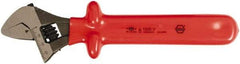 Wiha - 1" Jaw Capacity, 8" Insulated Adjustable Wrench - Chrome Vanadium Steel - All Tool & Supply