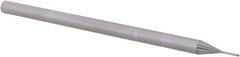 Accupro - 0.02", 3 Flute, Single End, Solid Carbide, 0.005" Corner Radius End Mill - 2-1/2" OAL, 30° Helix, Right Hand Flute, 0.03" LOC, Right Hand Cut, 0.16" Extended Reach - All Tool & Supply