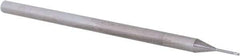 Accupro - 0.025", 3 Flute, Single End, Solid Carbide, 0.005" Corner Radius End Mill - 2-1/2" OAL, 30° Helix, Right Hand Flute, 0.037" LOC, Right Hand Cut, 0.203" Extended Reach - All Tool & Supply