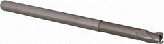 Accupro - 3/16", 3 Flute, Single End, Solid Carbide, 0.015" Corner Radius End Mill - 3" OAL, 30° Helix, Right Hand Flute, 9/32" LOC, Right Hand Cut, 1" Extended Reach - All Tool & Supply