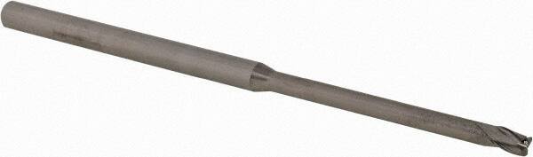 Accupro - 3/32", 3 Flute, Single End, Solid Carbide, 0.015" Corner Radius End Mill - 2-1/2" OAL, 30° Helix, Right Hand Flute, 0.139" LOC, Right Hand Cut, 1-1/8" Extended Reach - All Tool & Supply