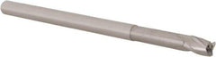 Accupro - 1/4", 3 Flute, Single End, Solid Carbide, 0.03" Corner Radius End Mill - 4" OAL, 30° Helix, Right Hand Flute, 3/8" LOC, Right Hand Cut, 1-1/4" Extended Reach - All Tool & Supply