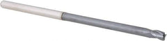 Accupro - 3/16", 3 Flute, Single End, Solid Carbide, 0.03" Corner Radius End Mill - 4" OAL, 30° Helix, Right Hand Flute, 9/32" LOC, Right Hand Cut, 2-1/4" Extended Reach - All Tool & Supply