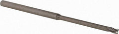 Accupro - 3/32", 3 Flute, Single End, Solid Carbide, 0.01" Corner Radius End Mill - 2-1/2" OAL, 30° Helix, Right Hand Flute, 0.139" LOC, Right Hand Cut, 1-1/8" Extended Reach - All Tool & Supply