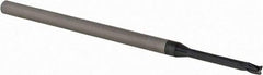 Accupro - 5/64", 3 Flute, Single End, Solid Carbide, 0.01" Corner Radius End Mill - 2-1/2" OAL, 30° Helix, Right Hand Flute, 0.117" LOC, Right Hand Cut, 5/8" Extended Reach - All Tool & Supply