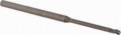 Accupro - 5/64", 3 Flute, Single End, Solid Carbide, 0.01" Corner Radius End Mill - 2-1/2" OAL, 30° Helix, Right Hand Flute, 0.117" LOC, Right Hand Cut, 0.94" Extended Reach - All Tool & Supply