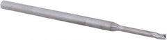 Accupro - 5/64", 3 Flute, Single End, Solid Carbide, 0.005" Corner Radius End Mill - 2-1/2" OAL, 30° Helix, Right Hand Flute, 0.117" LOC, Right Hand Cut, 5/8" Extended Reach - All Tool & Supply