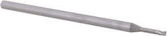 Accupro - 1/16", 3 Flute, Single End, Solid Carbide, 0.005" Corner Radius End Mill - 2-1/2" OAL, 30° Helix, Right Hand Flute, 0.093" LOC, Right Hand Cut, 0.312" Extended Reach - All Tool & Supply