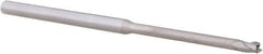 Accupro - 3/32", 3 Flute, Single End, Solid Carbide, 0.005" Corner Radius End Mill - 2-1/2" OAL, 30° Helix, Right Hand Flute, 0.139" LOC, Right Hand Cut, 1-1/8" Extended Reach - All Tool & Supply