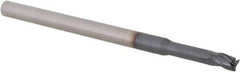 Accupro - 5/32", 3 Flute, Single End, Solid Carbide, 0.015" Corner Radius End Mill - 3" OAL, 30° Helix, Right Hand Flute, 0.234" LOC, Right Hand Cut, 3/4" Extended Reach - All Tool & Supply