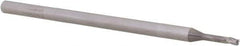 Accupro - 1/16", 3 Flute, Single End, Solid Carbide, 0.015" Corner Radius End Mill - 2-1/2" OAL, 30° Helix, Right Hand Flute, 0.093" LOC, Right Hand Cut, 0.312" Extended Reach - All Tool & Supply