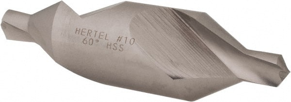 Hertel - #10 Plain Cut 60° Incl Angle High Speed Steel Combo Drill & Countersink - All Tool & Supply