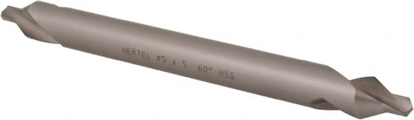 Hertel - #5 Plain Cut 60° Incl Angle High Speed Steel Combo Drill & Countersink - All Tool & Supply