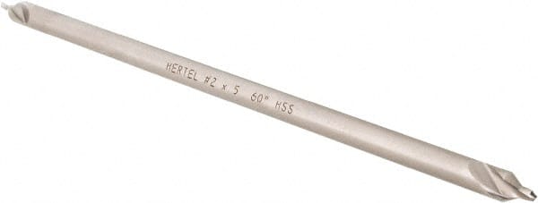 Hertel - #2 Plain Cut 60° Incl Angle High Speed Steel Combo Drill & Countersink - All Tool & Supply