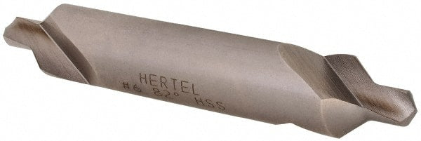 Hertel - #6 Plain Cut 82° Incl Angle High Speed Steel Combo Drill & Countersink - All Tool & Supply