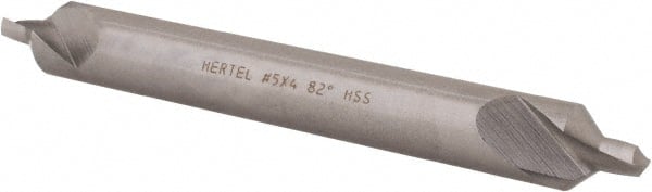 Hertel - #5 Plain Cut 82° Incl Angle High Speed Steel Combo Drill & Countersink - All Tool & Supply