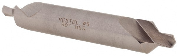 Hertel - #5 Plain Cut 90° Incl Angle High Speed Steel Combo Drill & Countersink - All Tool & Supply