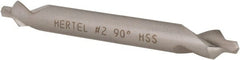 Hertel - #2 Plain Cut 90° Incl Angle High Speed Steel Combo Drill & Countersink - All Tool & Supply