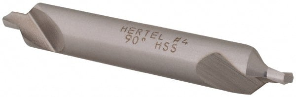 Hertel - #4 Plain Cut 90° Incl Angle High Speed Steel Combo Drill & Countersink - All Tool & Supply