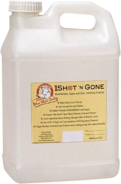 Bare Ground Solutions - 2.5 Gallons of 1 Shot Mold Inhibiting Coating - Moisture activated mold/mildew, algae, fungus prevention coating  It has zero VOC's and uses a low concentration of EPA registered chemicals. - All Tool & Supply