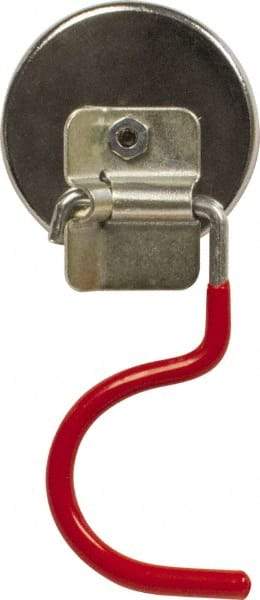 Mag-Mate - 38 Lb Max Pull Force, 5/16" Overall Height, 2.03" Diam, Ceramic Cup Magnet - Hook Style, 1-7/8" Clamp Opening, Chrome Plated - All Tool & Supply