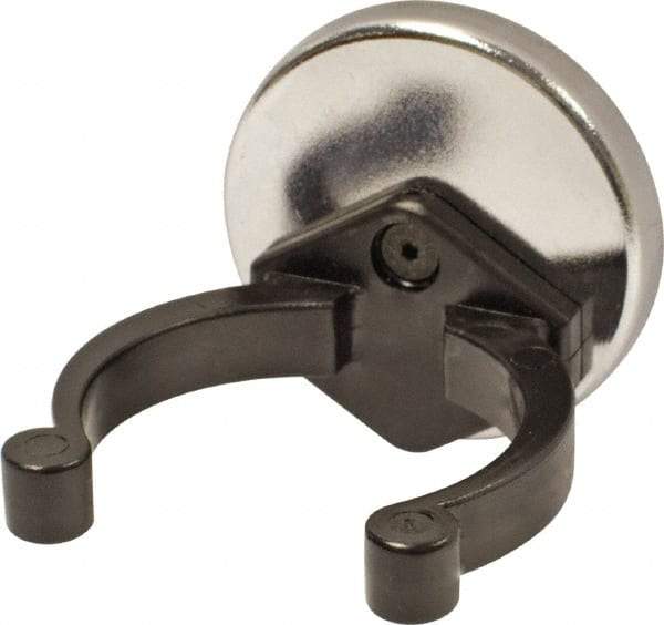 Mag-Mate - 38 Lb Max Pull Force, 5/16" Overall Height, 2.03" Diam, Ceramic Cup Magnet - Clamp Style, 2-1/8" Clamp Opening, Chrome Plated - All Tool & Supply