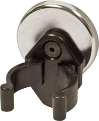 Mag-Mate - 14 Lb Max Pull Force, 3/16" Overall Height, 1.24" Diam, Ceramic Cup Magnet - Clamp Style, 1-1/8" Clamp Opening, Chrome Plated - All Tool & Supply