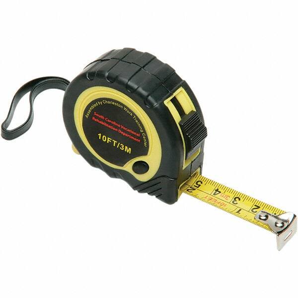 Ability One - 10' x 1/2" Tape Measure - 1/16" Graduation - All Tool & Supply