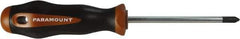 Paramount - #2, 8-3/4" OAL, Standard Phillips Screwdriver - 4" Blade Length, Round Shank, Ergonomic Handle - All Tool & Supply