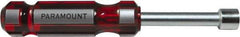 Paramount - 1/2" Solid Shaft Nutdriver - Color Coded Handle, 7-1/8" OAL - All Tool & Supply