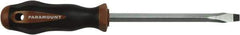 Paramount - Standard Slotted Screwdriver - Square Shank, Ergonomic Handle - All Tool & Supply