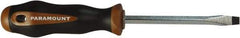 Paramount - Standard Slotted Screwdriver - Square Shank, Ergonomic Handle - All Tool & Supply