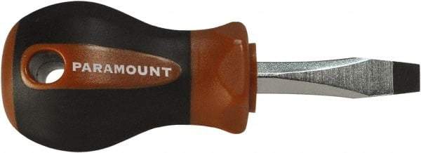 Paramount - Standard Slotted Screwdriver - Square Shank, Ergonomic Handle - All Tool & Supply