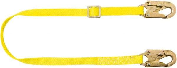 PRO-SAFE - 100' Long, 350 Lb Capacity, 1 Leg Locking Snap Hook Harness Lifeline - 5/8" Diam, Co-Polymer Rope, Locking Snap Hook Anchorage Connection - All Tool & Supply