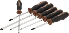 Paramount - 6 Piece Slotted & Phillips Screwdriver Set - Bit Sizes: Philips #1 & #2 - All Tool & Supply