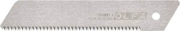 Olfa - 1 Piece Steel Serrated Blade - 142mm OAL, 5-37/64" Blade Length, 0.02" Blade Thickness - All Tool & Supply