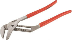 Proto - 16" OAL, 4-13/64" Max Capacity, 1-15/16" Jaw Length x 33/64" Jaw Width, 11 Position Gooseneck Tongue & Groove Pliers - Serrated Straight Jaws, Standard Head, Vinyl Handles - All Tool & Supply