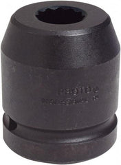 Proto - 1" Drive 2-1/4" Standard Impact Socket - 12 Points, 3-3/16" OAL - All Tool & Supply