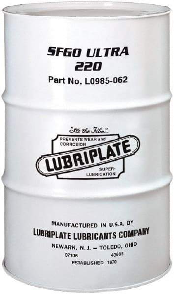 Lubriplate - 55 Gal Drum, Synthetic Gear Oil - 8°F to 420°F, 1088 SUS Viscosity at 100°F, 210 SUS Viscosity at 210°F, ISO 220 - All Tool & Supply