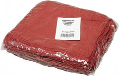 Ability One - Reclaimed Cotton Shop Towel Rag - Low Lint, Red, 13-1/2 x 15-1/2" - All Tool & Supply